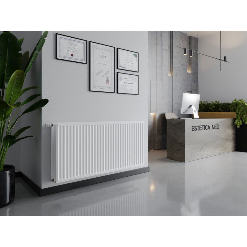 Mexen CVH30 Radiateur hygiénique à panneaux 600 x 1200 mm, raccordement inférieur, 1810 W, blanc - W630H-060-120-00