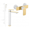 Ensemble de douche Mexen Alfa DF49, blanc/or - 745714DF49-25