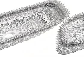 Mexen Rita lavabo à poser 45 x 32 cm, motif blanc/noir - 21084586