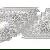 Mexen Rita lavabo en céramique 45 x 32 cm, blanc/motif noir - 21084586