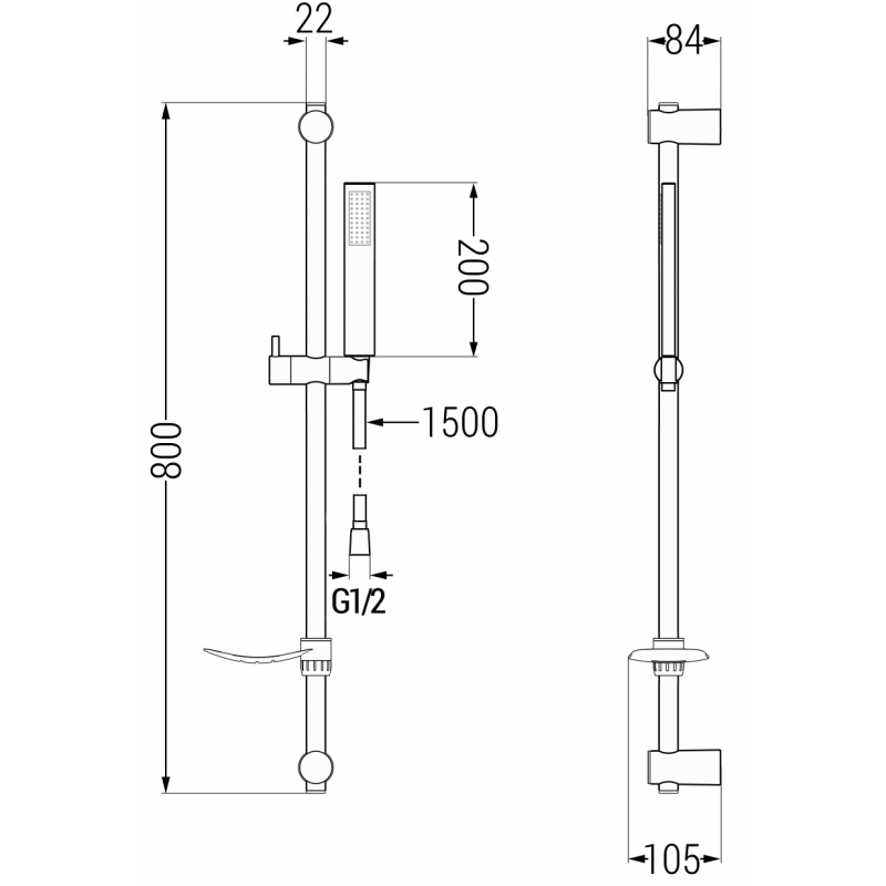 Mexen Alfa DF02 ensemble de douche, doré - 745714DF02-50