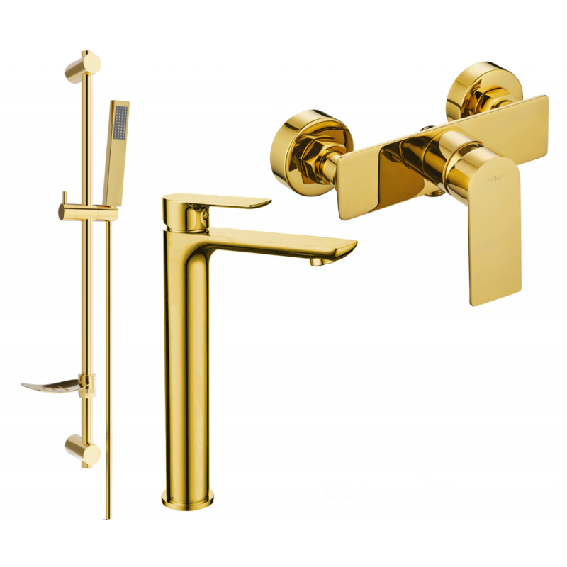 Mexen Alfa DF02 ensemble de douche, doré - 745714DF02-50