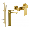 Mexen Alfa DF02 ensemble de douche, doré - 745714DF02-50