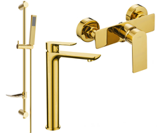 Mexen Alfa DF02 ensemble de douche, doré - 745714DF02-50