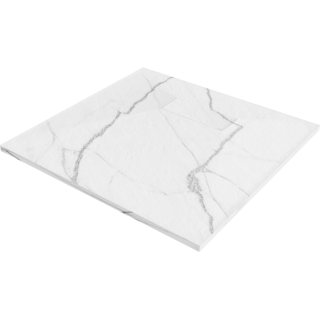 Mexen Hugo bac de douche carré SMC 80 x 80 cm, pierre blanche - 42158080