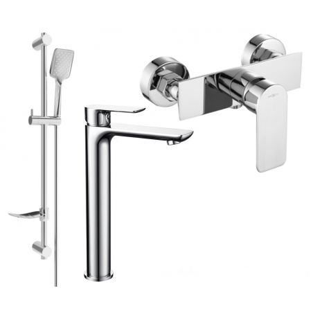 Ensemble de douche Mexen Alfa DF62, chrome - 745714DF62-00