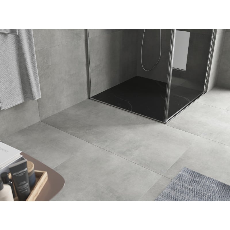 Mexen Hugo receveur de douche carré SMC 80 x 80 cm, pierre noire - 42758080