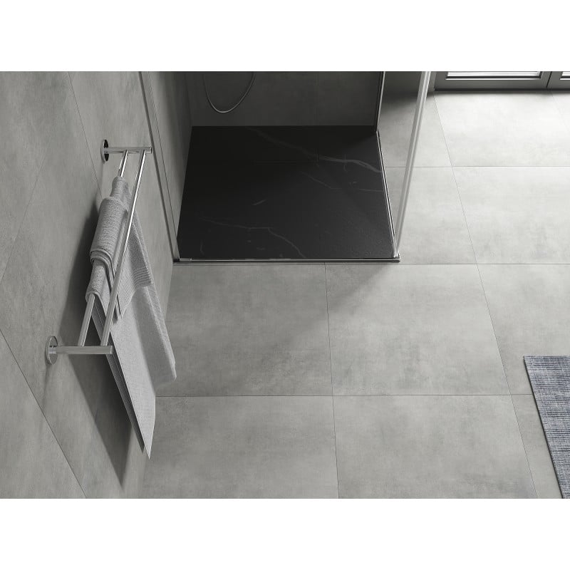 Mexen Hugo receveur de douche carré SMC 80 x 80 cm, pierre noire - 42758080
