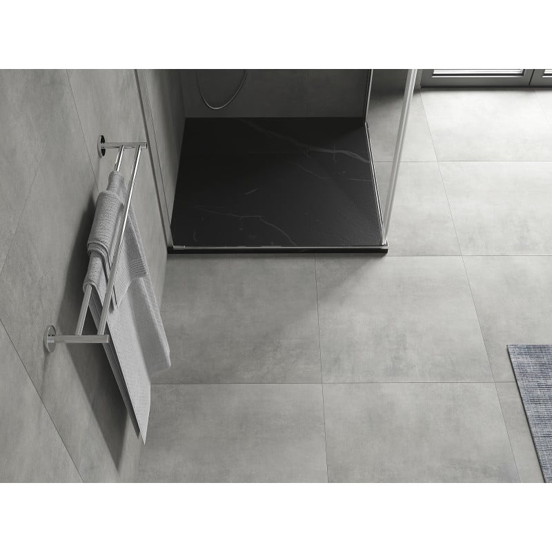 Mexen Hugo receveur de douche carré SMC 80 x 80 cm, pierre noire - 42758080