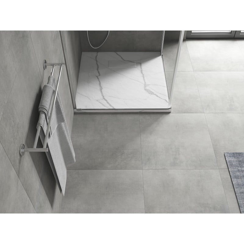Mexen Hugo receveur de douche carré SMC 90 x 90 cm, pierre blanche - 42159090