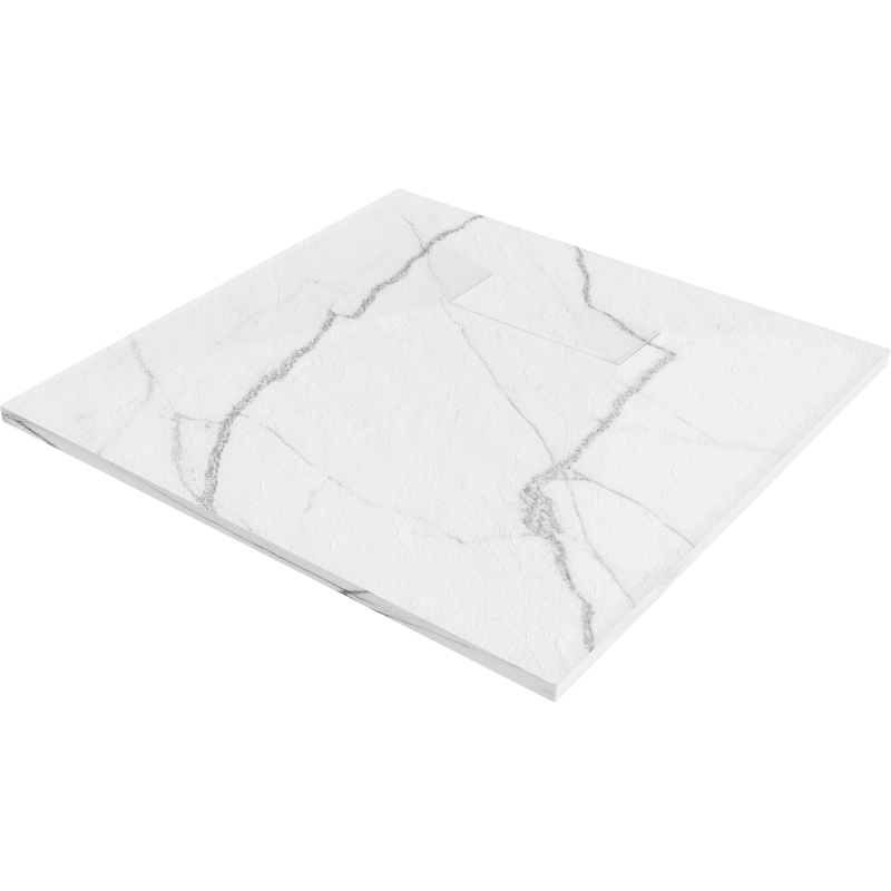 Mexen Hugo receveur de douche carré SMC 90 x 90 cm, pierre blanche - 42159090