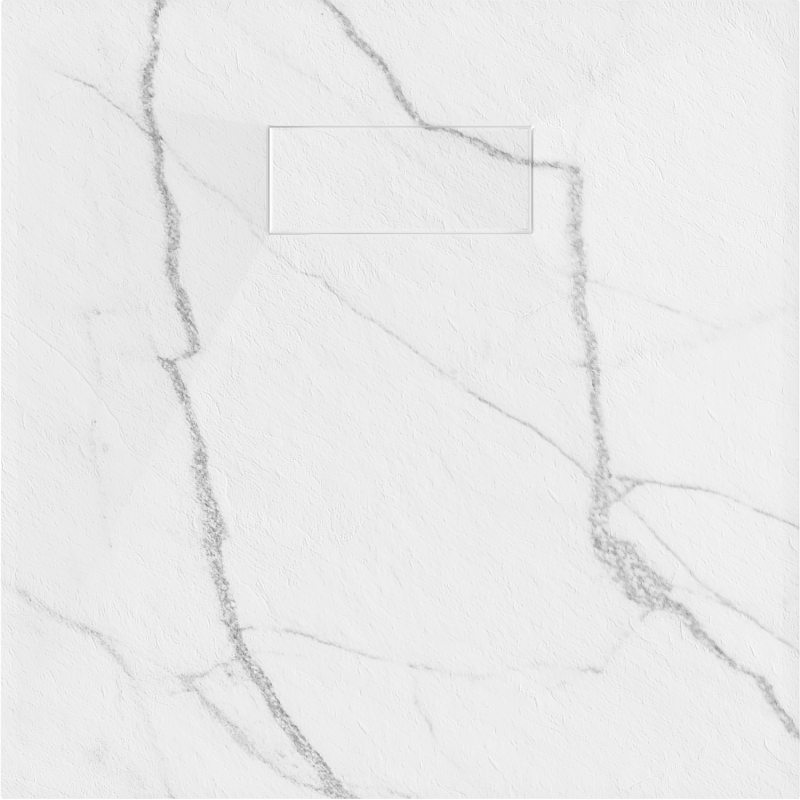 Mexen Hugo receveur de douche carré SMC 90 x 90 cm, pierre blanche - 42159090