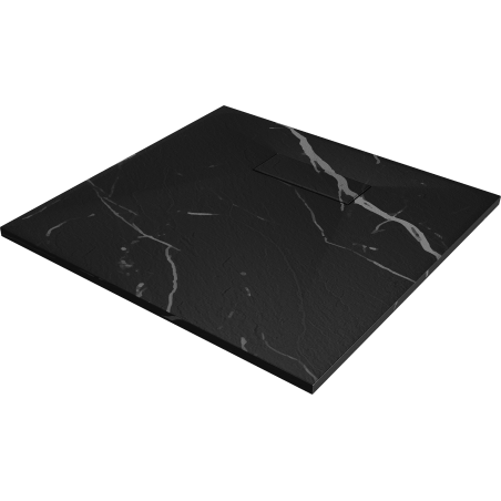 Bac à douche Mexen Hugo carré SMC 90 x 90 cm, pierre noire - 42759090