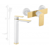Mexen Alfa DF62 ensemble de douche, blanc/or - 745714DF62-25