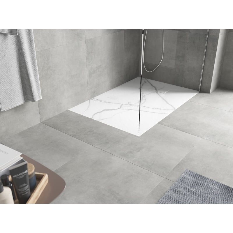 Mexen Hugo receveur rectangulaire SMC 100 x 80 cm, pierre blanche - 42158010