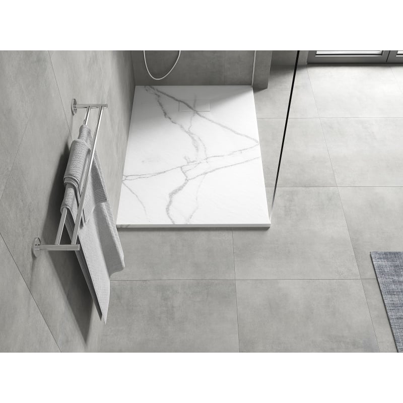 Mexen Hugo receveur rectangulaire SMC 100 x 80 cm, pierre blanche - 42158010