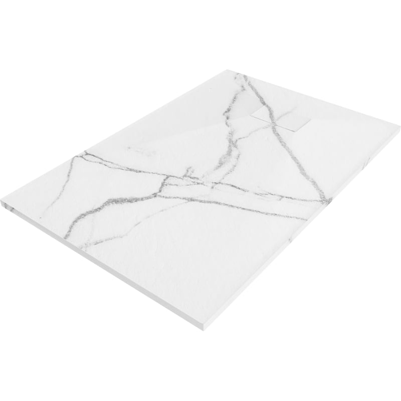 Mexen Hugo receveur rectangulaire SMC 100 x 80 cm, pierre blanche - 42158010