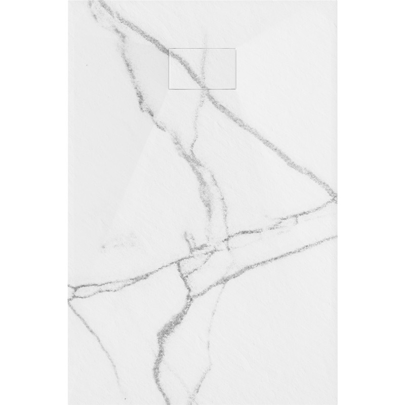 Mexen Hugo receveur rectangulaire SMC 100 x 80 cm, pierre blanche - 42158010