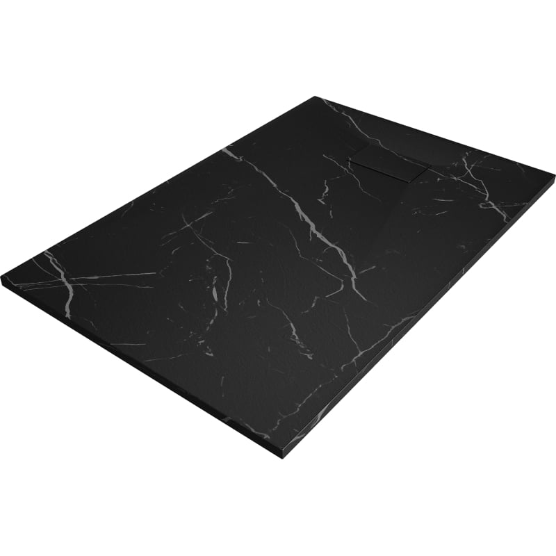 Mexen Hugo Receveur de douche rectangulaire SMC 100 x 80 cm, pierre noire - 42758010