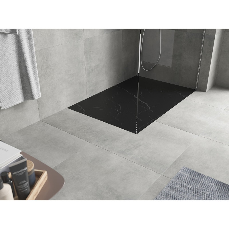 Mexen Hugo receveur de douche rectangulaire SMC 120 x 80 cm, pierre noire - 42758012