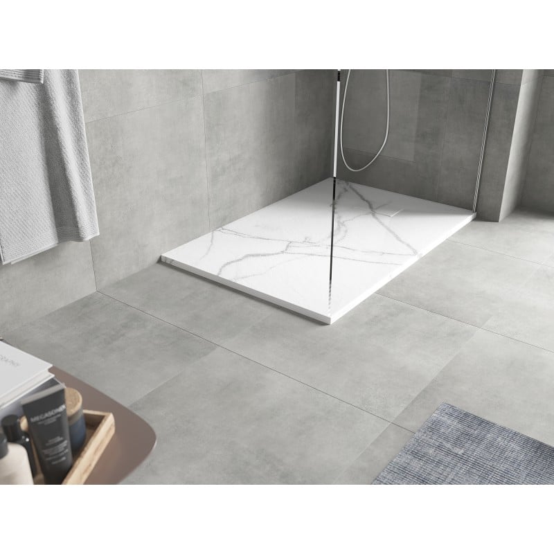 Mexen Hugo receveur de douche rectangulaire SMC 120 x 90 cm, pierre blanche - 42159012