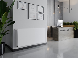 Radiateur plat Mexen CVHF20 Hygiene 600 x 1100 mm, raccordement inférieur, 1104 W, blanc - W620HF-060-110-00