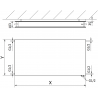 Radiateur plat Mexen CVHF20 Hygiene 600 x 1100 mm, raccordement inférieur, 1104 W, blanc - W620HF-060-110-00