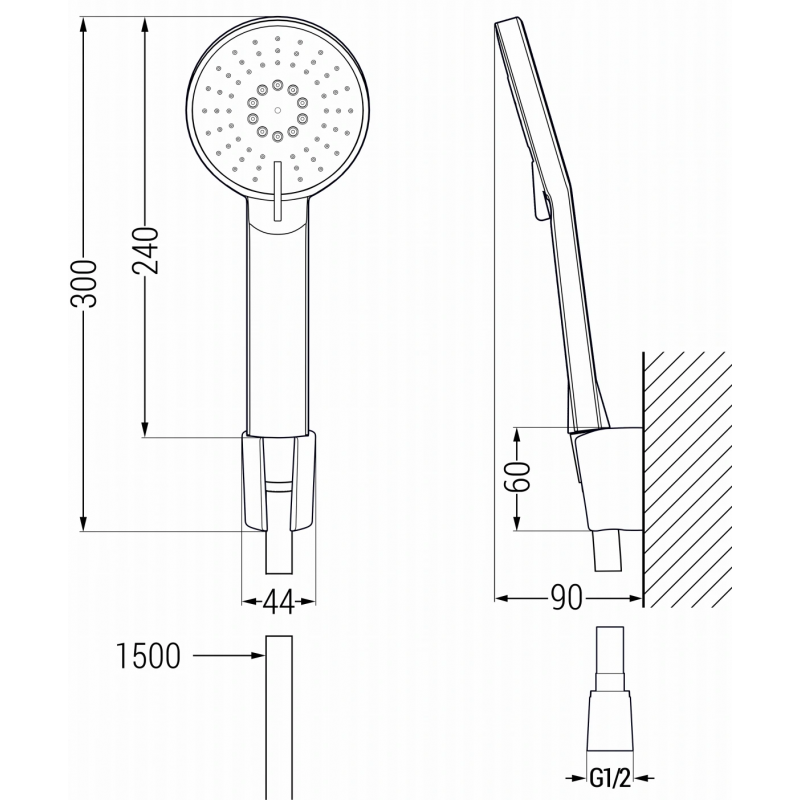 Mexen Alfa Ensemble baignoire R40, chromé - 745713R40-00