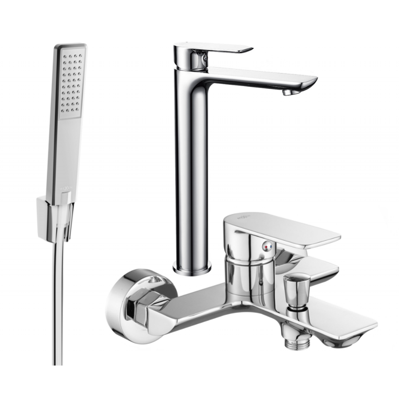 Mexen Alfa Ensemble de bain R72, chrome - 745713R72-00