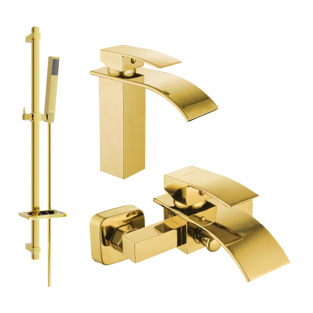 Mexen Aries DQ77 ensemble bain, doré - 744803DQ77-50