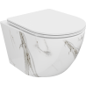 Mexen Lena cuvette WC sans rebord avec abattant à descente lente slim, duroplast, pierre blanche - 30224094