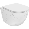 Mexen Lena cuvette WC sans rebord avec abattant slim à fermeture en douceur, duroplast, pierre blanche - 30224093