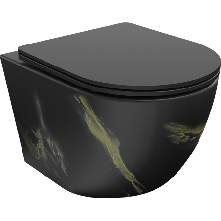 Mexen Lena WC sans bride avec abattant slim, duroplast, pierre noire - 30224098