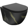 Mexen Lena WC sans bride avec abattant slim, duroplast, pierre noire - 30224098