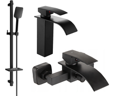 Ensemble de baignoire Mexen Aries DQ62, noir - 744803DQ62-70