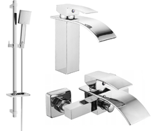 Mexen Aries DQ45 ensemble bain, chrome - 744803DQ45-00