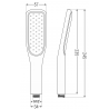 Mexen R-49 pomme de douche 1 fonction, Blanc/Or - 79549-25