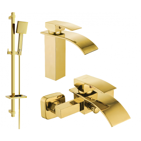 Mexen Aries DQ45 ensemble de bain, doré - 744803DQ45-50