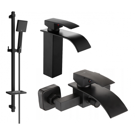 Mexen Aries DQ45 ensemble de bain, noir - 744803DQ45-70