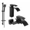 Mexen Aries DQ45 ensemble de baignoire, noir - 744803DQ45-70