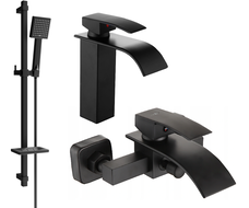 Mexen Aries DQ45 ensemble de bain, noir - 744803DQ45-70