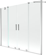 Paroi de baignoire extensible 2 volets Mexen Velar Duo 190 x 150 cm, transparent, chrome - 896-190-000-02-01