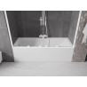 Mexen Velar Duo pare-douche de baignoire à 2 volets coulissants 190 x 150 cm, transparent, blanc - 896-190-000-02-20