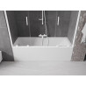 Mexen Velar Duo pare-douche de baignoire à 2 volets coulissants 190 x 150 cm, transparent, blanc - 896-190-000-02-20