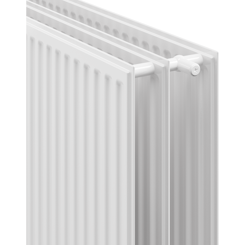 Mexen CH30 Radiateur d'hygiène à plaque 400 x 400 mm, raccordement latéral, 438 W, blanc - W430H-040-040-00