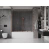 Mexen Velar Duo paroi de baignoire 2 volets coulissants 190 x 150 cm, transparent, or rose - 896-190-000-02-60