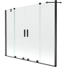 Mexen Velar Duo paroi de baignoire 2 volets coulissants 190 x 150 cm, transparent, noir - 896-190-000-02-70