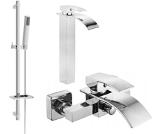 Mexen Aries DQ77 ensemble bain, chrome - 744813DQ77-00