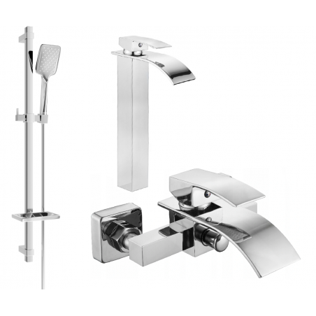 Mexen Aries DQ62 ensemble de bain, chrome - 744813DQ62-00