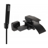 Mexen Aries R77 robinet de baignoire avec ensemble de douche, noir - 74483R77-70